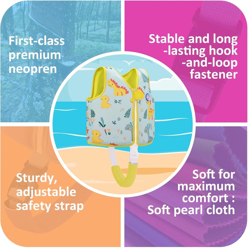 OSHYLE Premium Neoprene Swim Vest for Kids - with Adjustable Safety Straps Age 1-9,Ideal Buoyancy Swim Aid for Boys, Girls, and Toddlers - Image 3